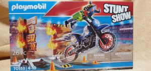 playmobil 70553 stuntshow motorrad mit feuerwand