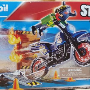 playmobil 70553 stuntshow motorrad mit feuerwand