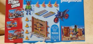 playmobil 70553 stuntshow motorrad mit feuerwand